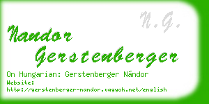 nandor gerstenberger business card